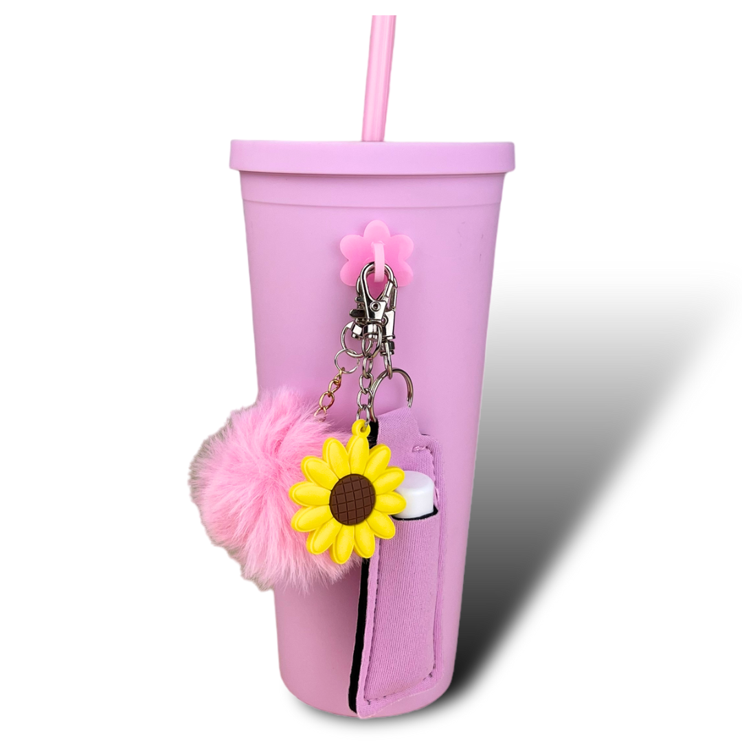 pink sunflower water bottle bundle