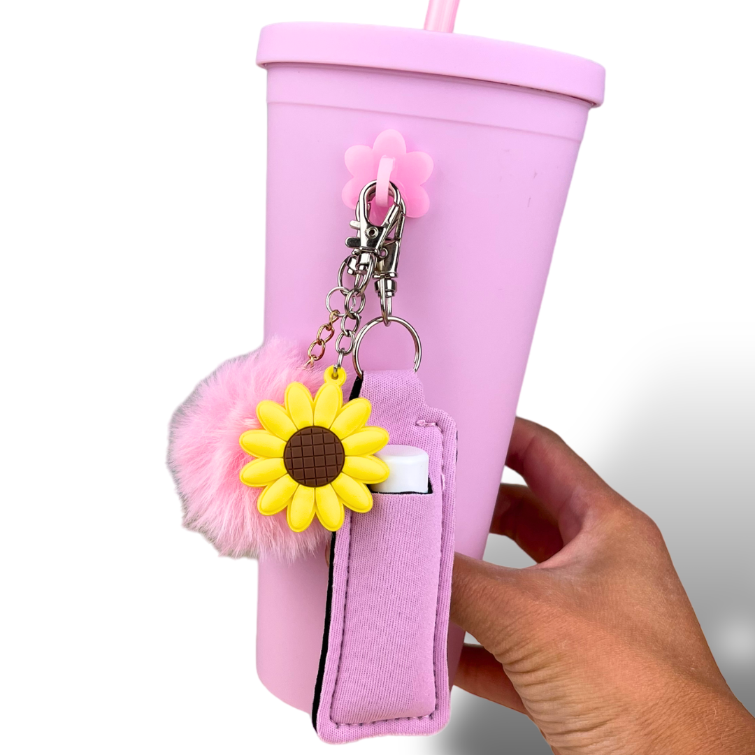 pink sunflower water bottle bundle