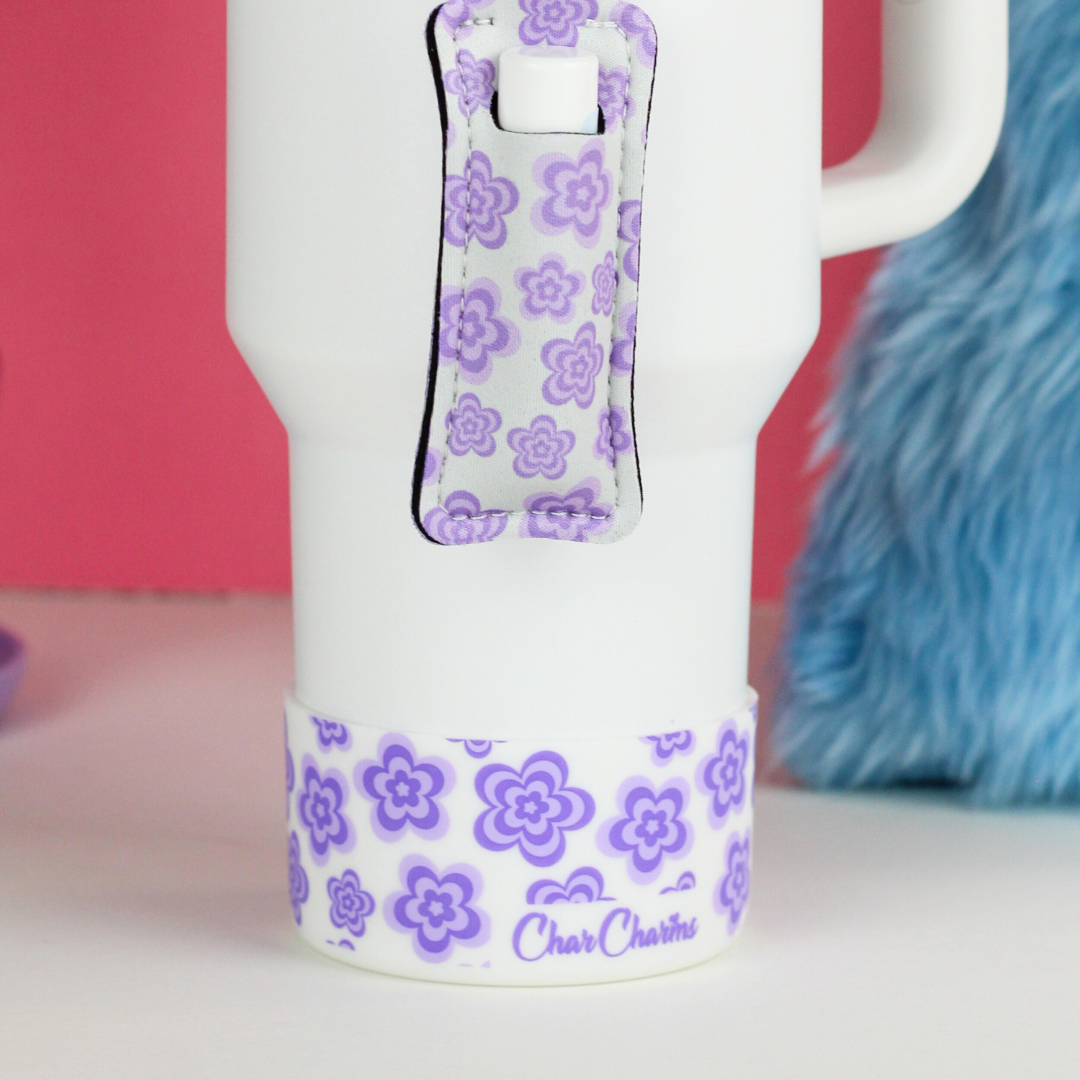 Purple Flower Bottle Boot