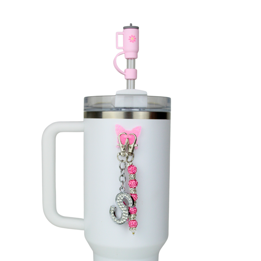 Light Pink Tumbler Straw Topper