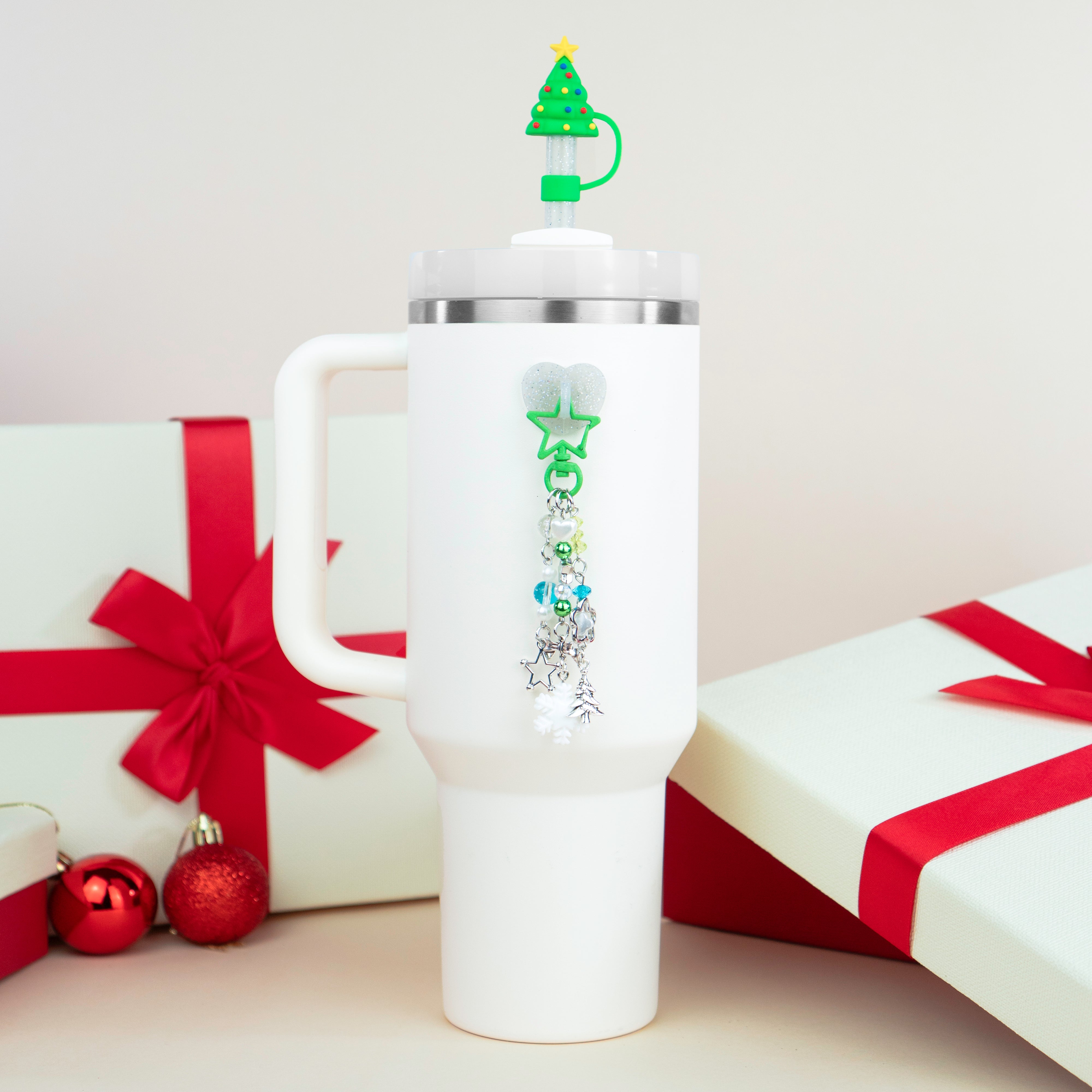 Christmas 4-Pack Straw Topper