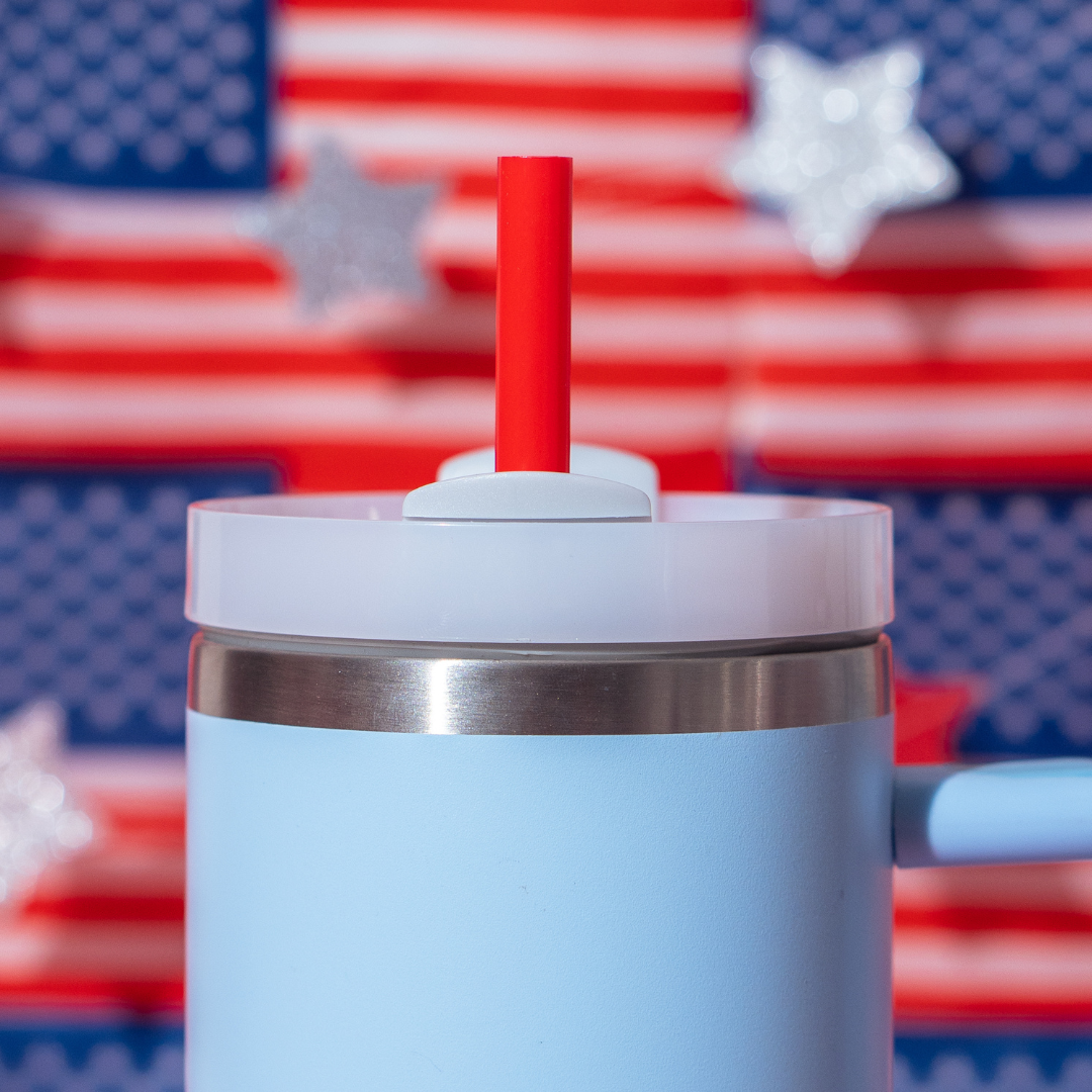 Star-Spangled 40oz Straws