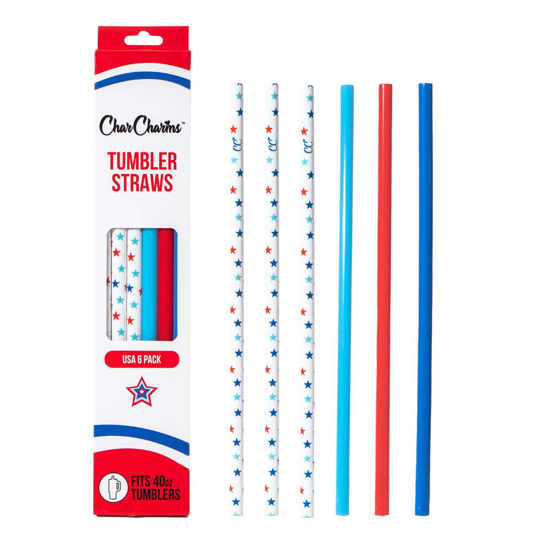 Star-Spangled 40oz Straws