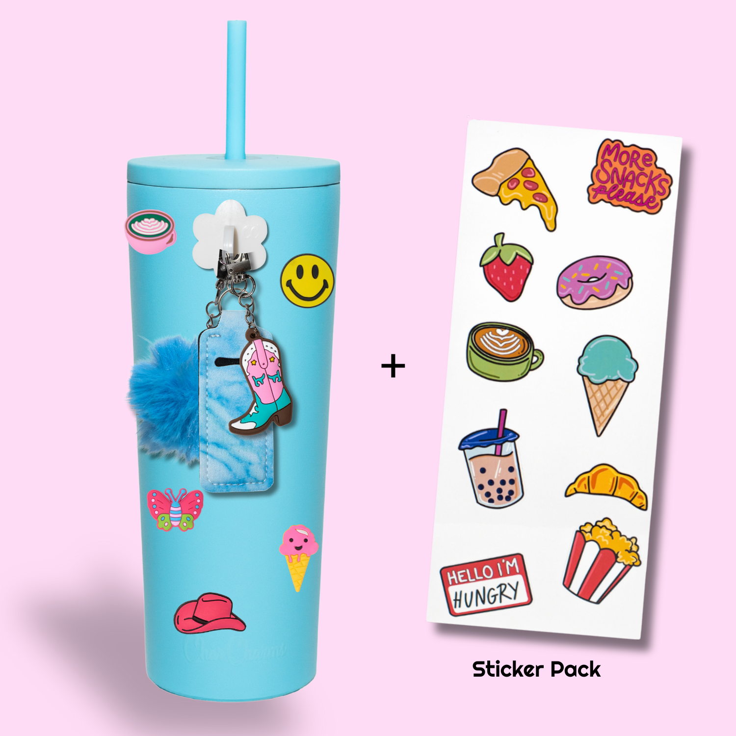 Sweet Charms + Sky Blue 24oz Tumbler Bundle