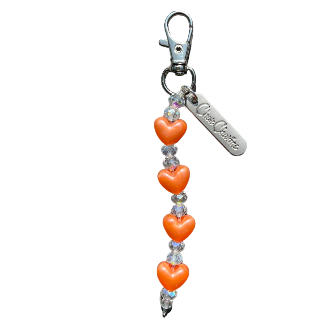 CharCharms Water Bottle Accessories | White Heart Bead Charm