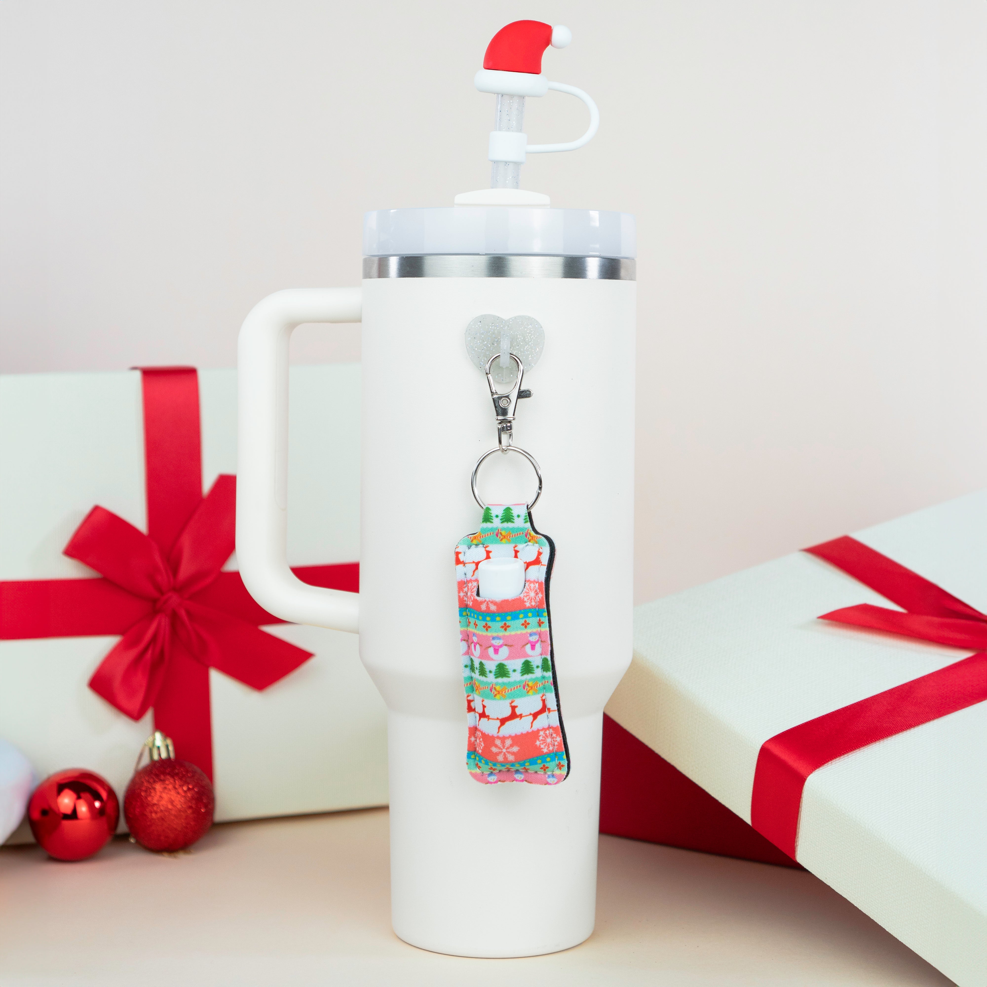 Christmas 4-Pack Straw Topper