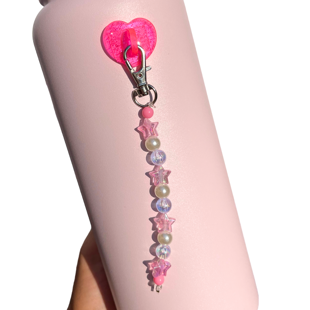 barbie pink bead charm