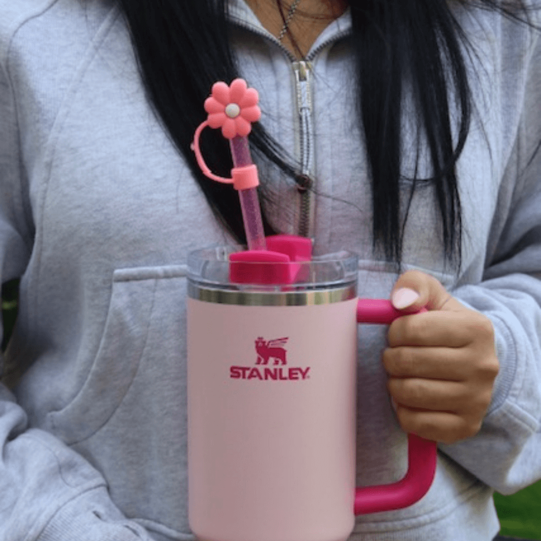 40oz Pink, Purple, Clear Glitter Tumbler Straws