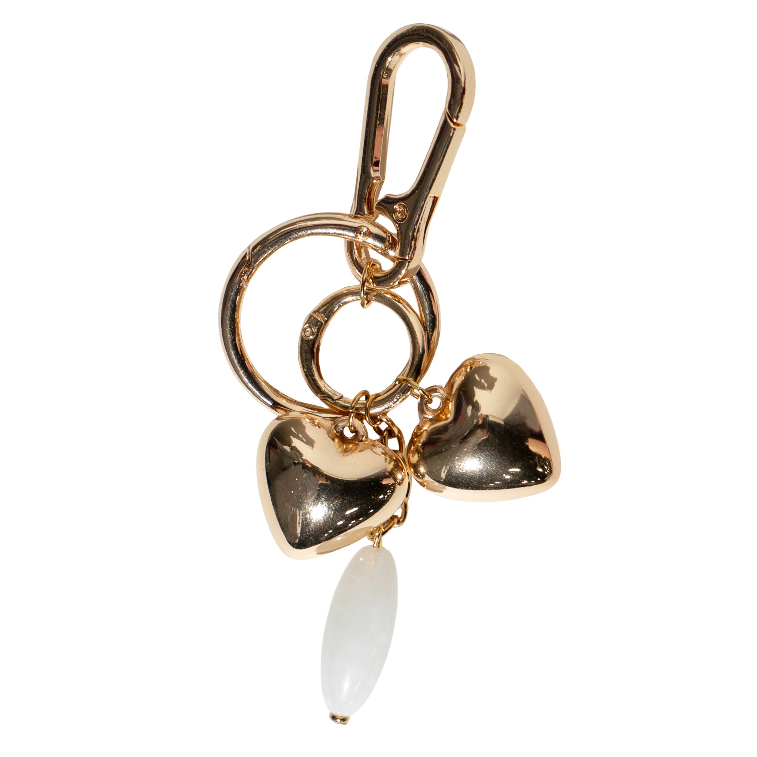 Golden Hearts Bag Charm