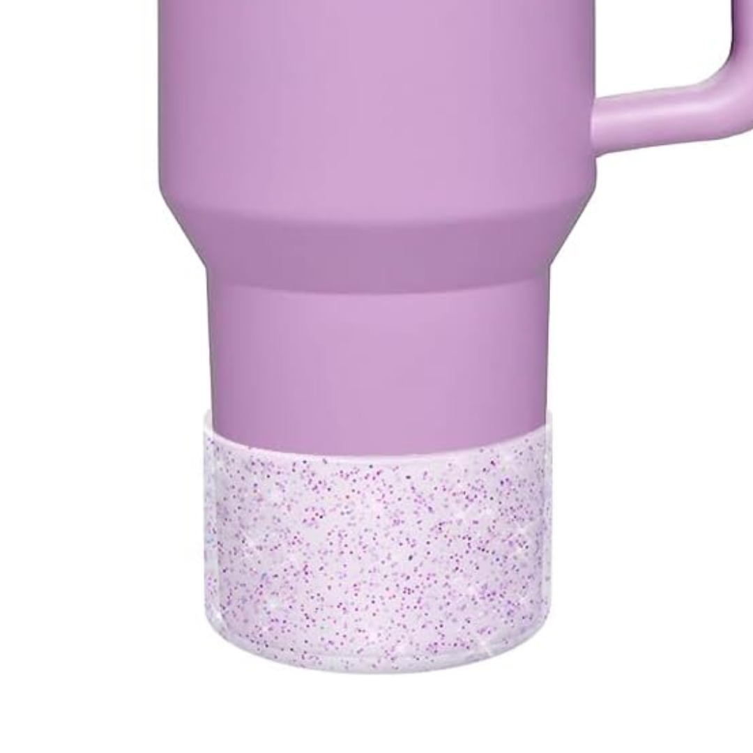 Purple Clear Glitter Bottle Boot
