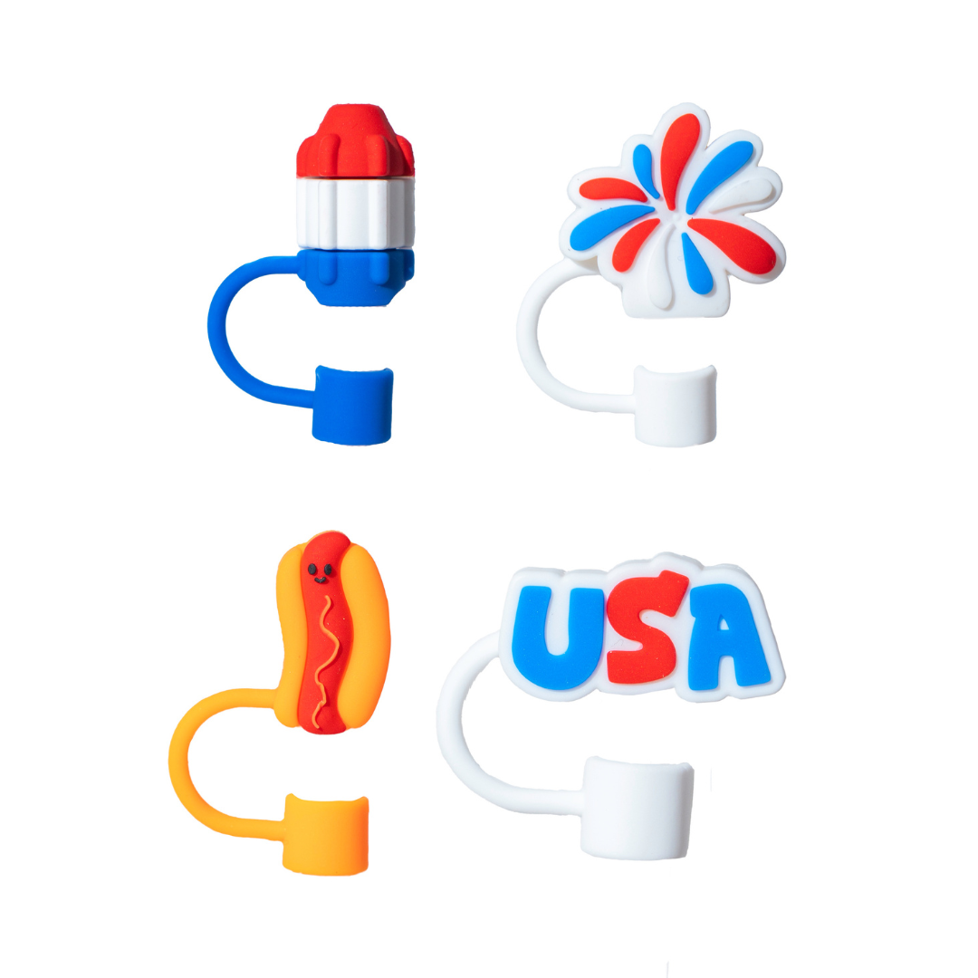Party in the USA Straw Topper 4-Pack