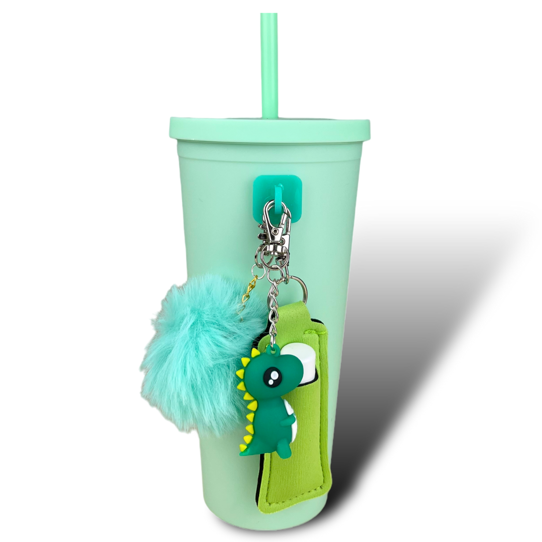 green dino water bottle bundle