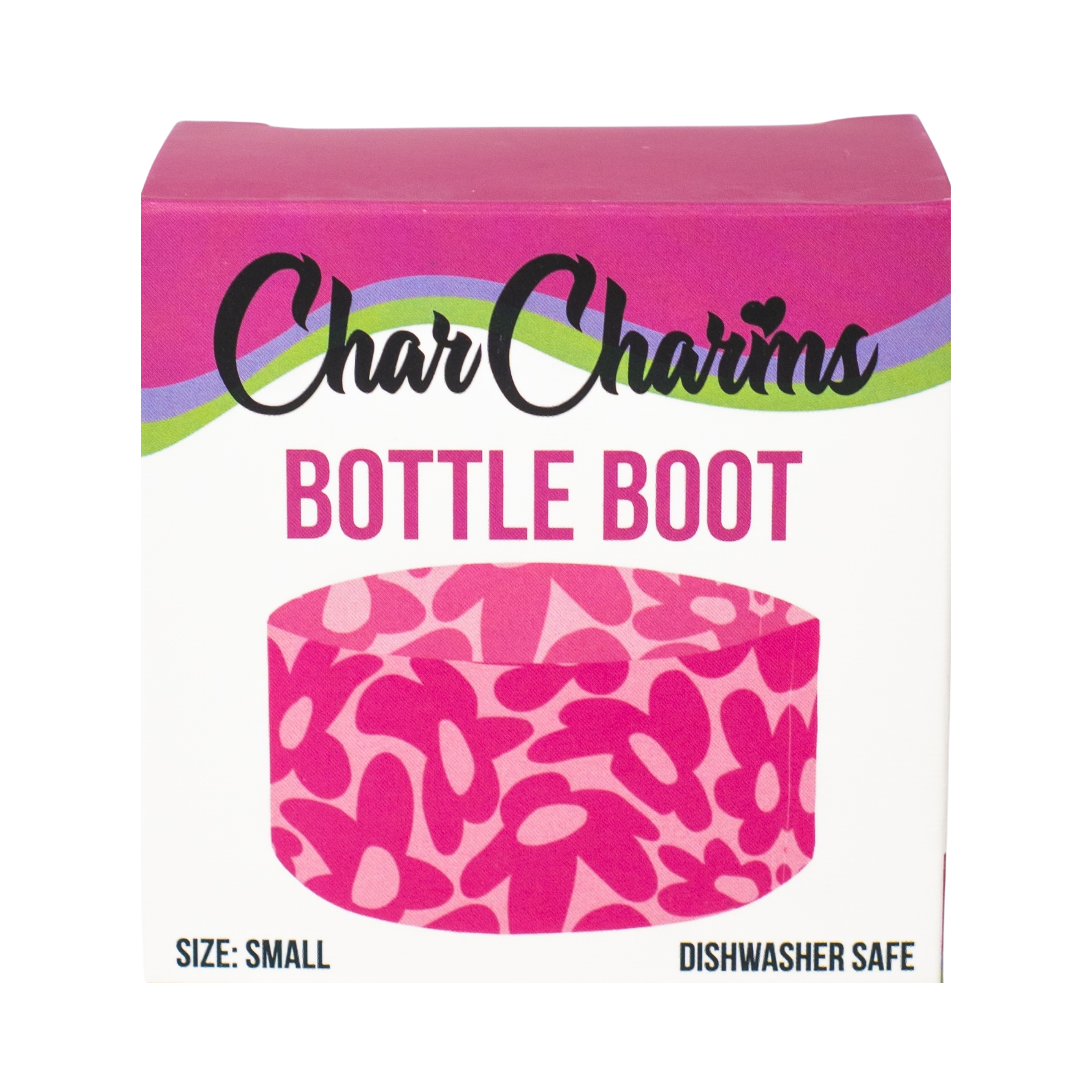 Pink Groovy Flower Bottle Boot