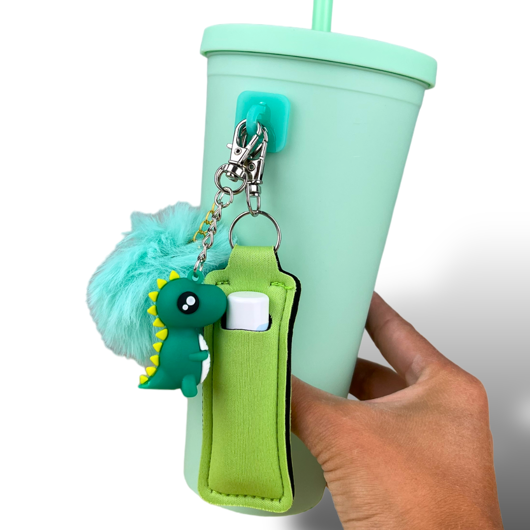 green dino water bottle bundle