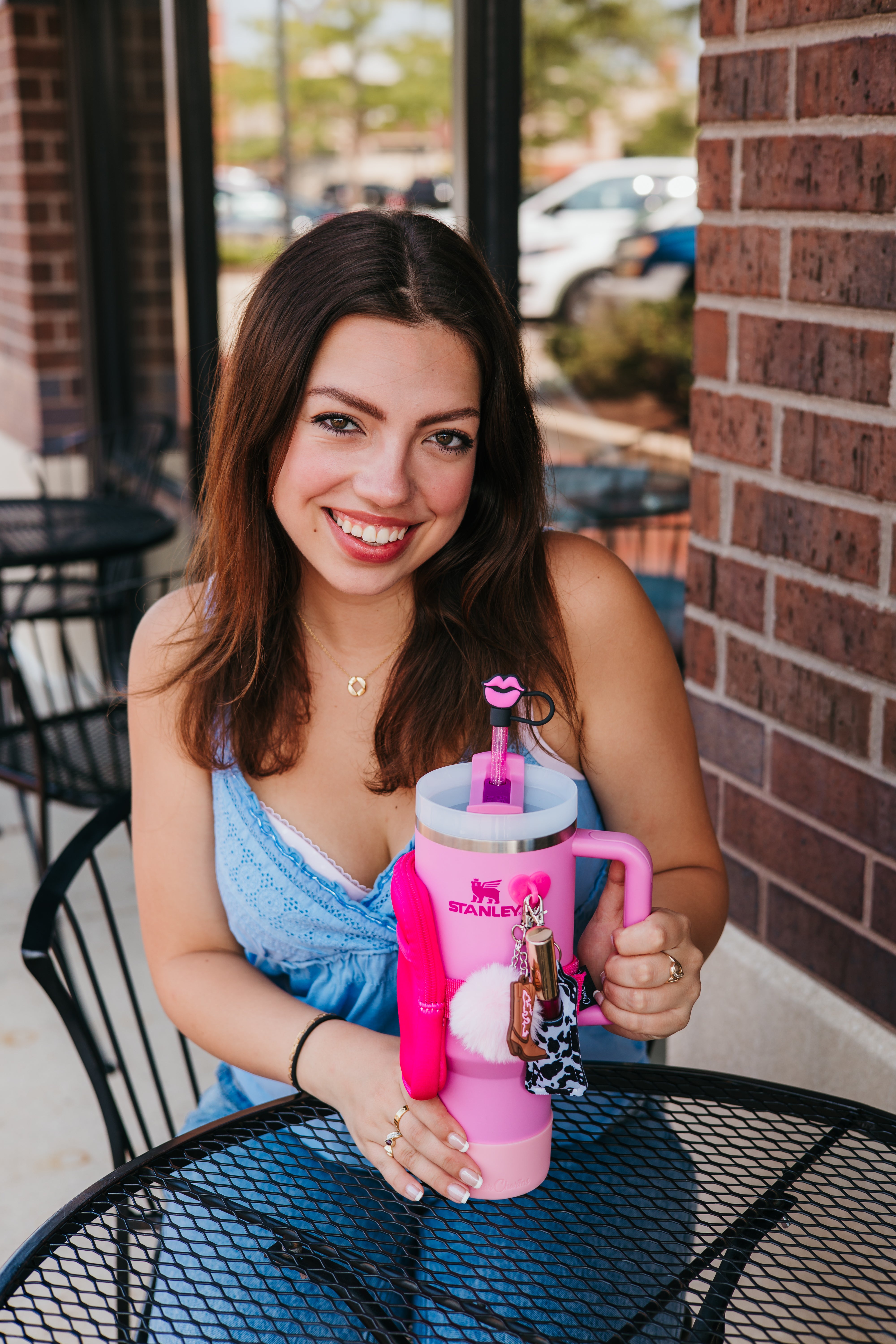 Hot Pink Bottle Pouch