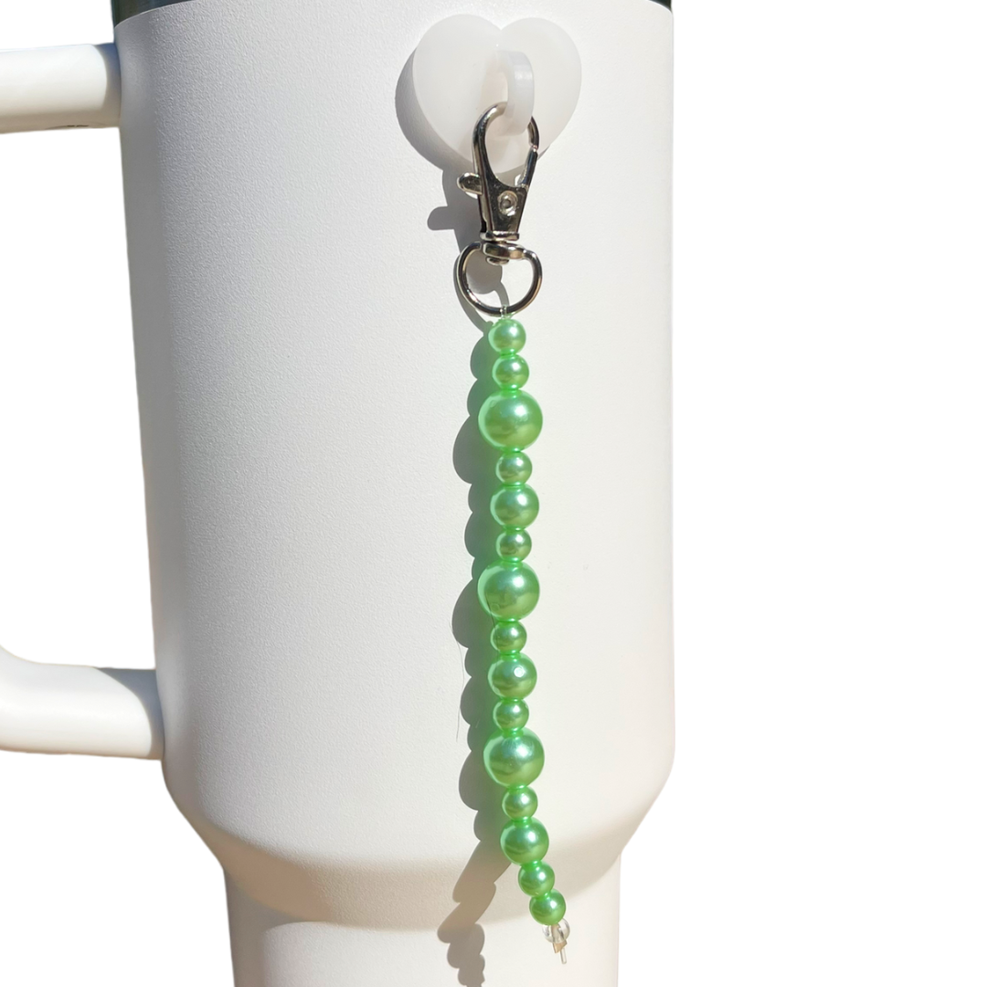 Green Pearl Bead Charm