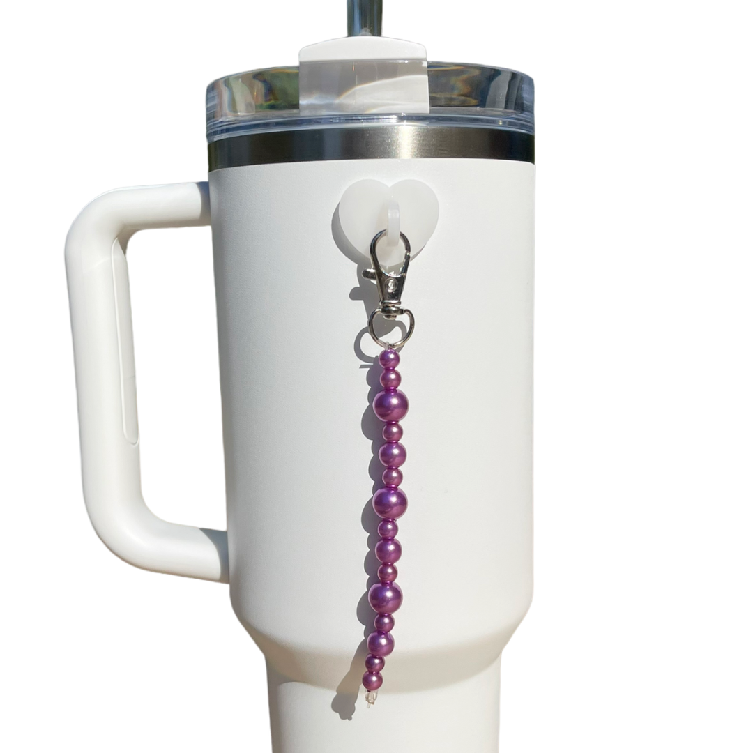Purple Pearl Bead Charm