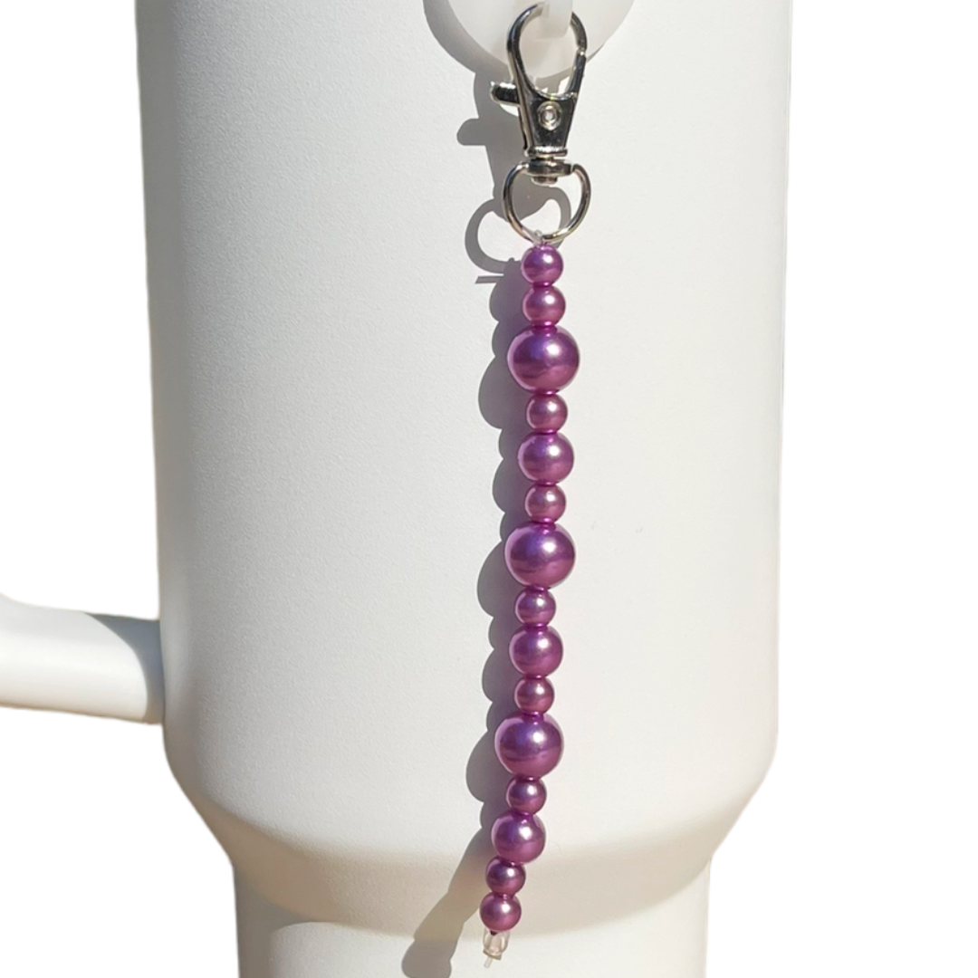 Purple Pearl Bead Charm