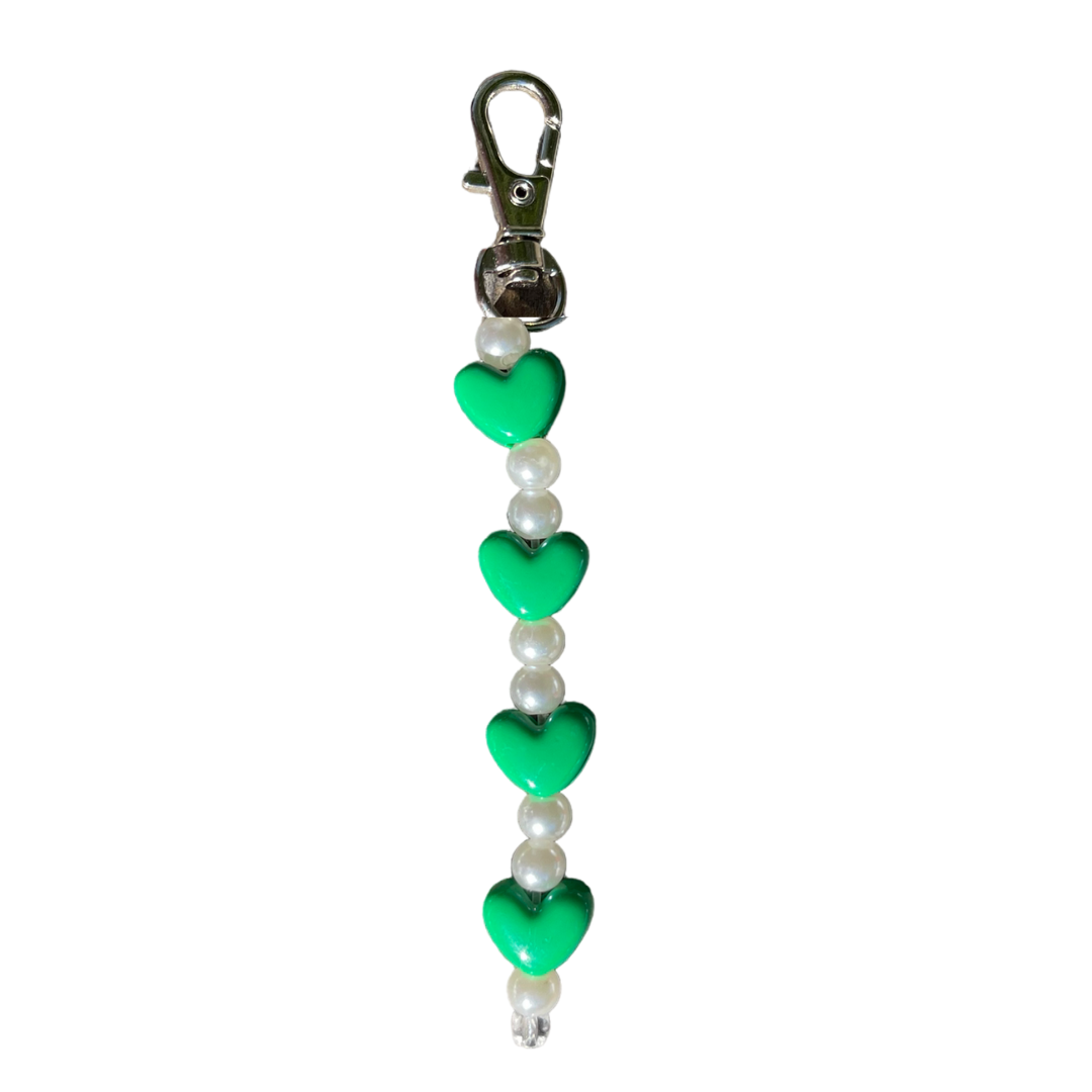 Green Heart Bead Charm