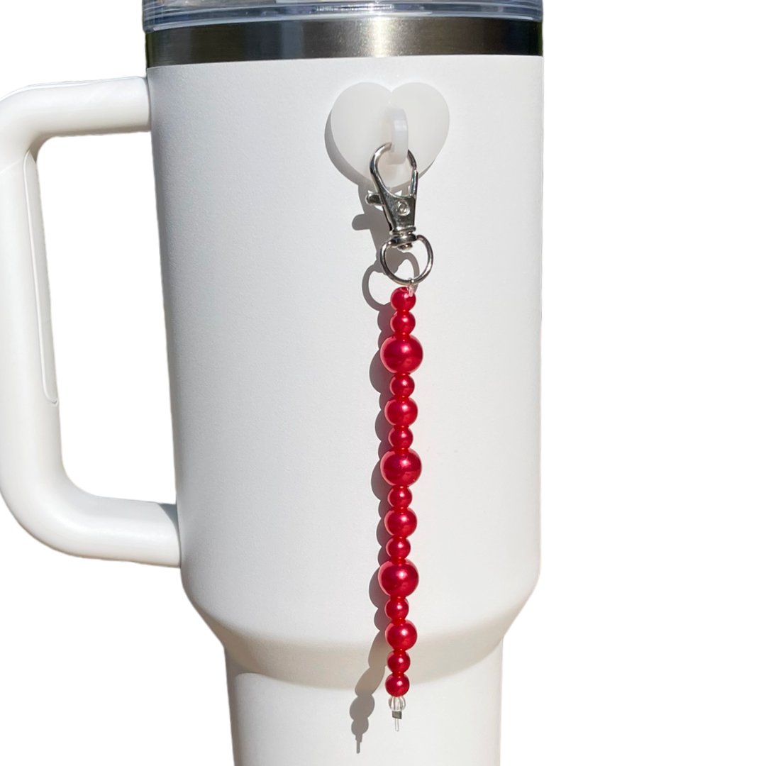 Red Pearl Bead Charm