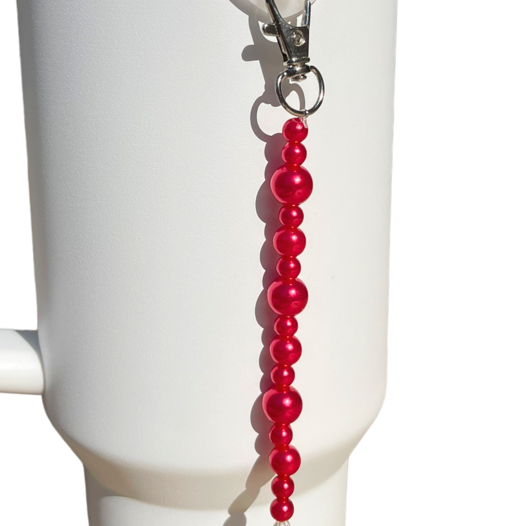 Red Pearl Bead Charm