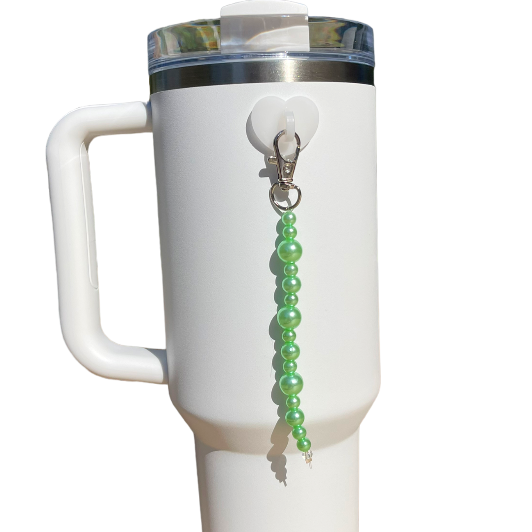 Green Pearl Bead Charm