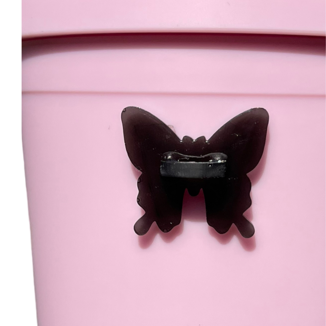 Black Butterfly Water Bottle Stick-On Hook