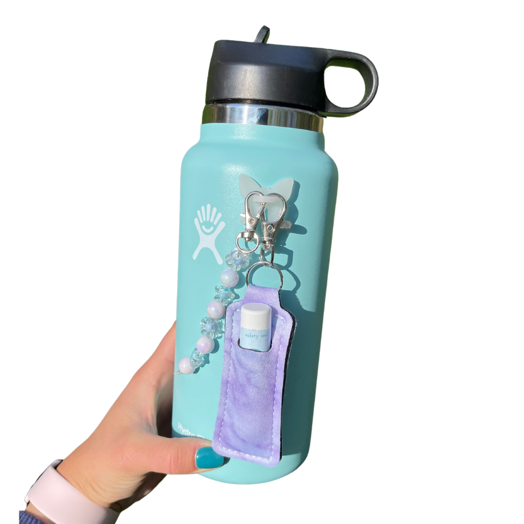 White Butterfly Stick-On Water Bottle Hook