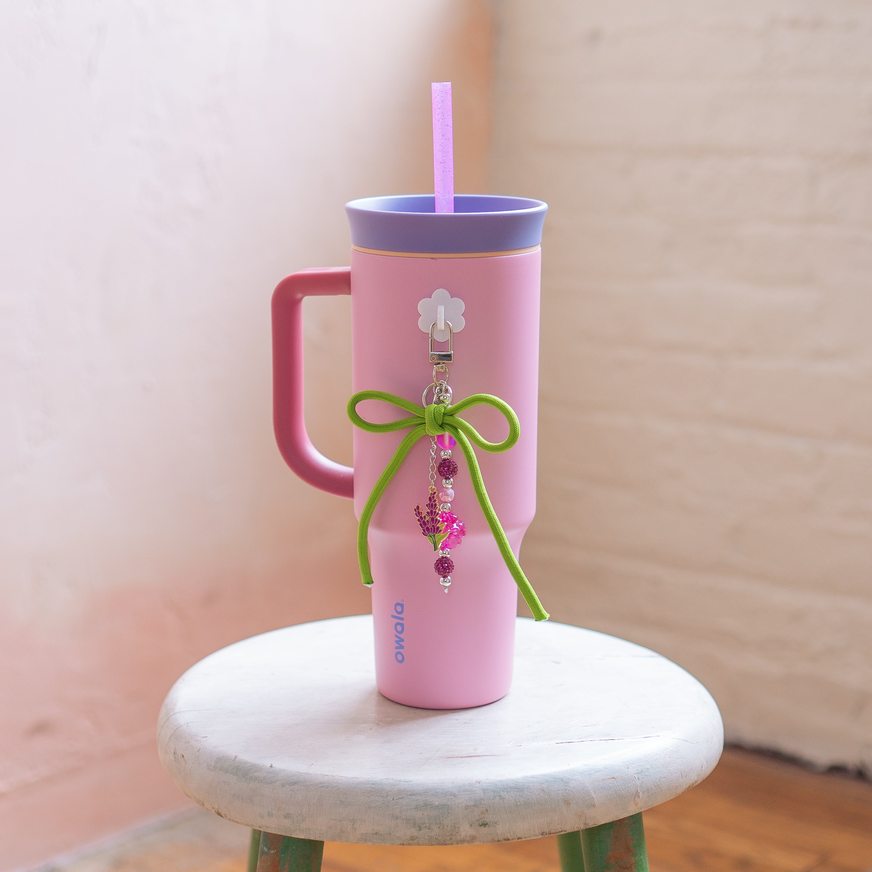 Wildflower Blossom Collection Accessory Trio | Charm , Pouch & Straw Set