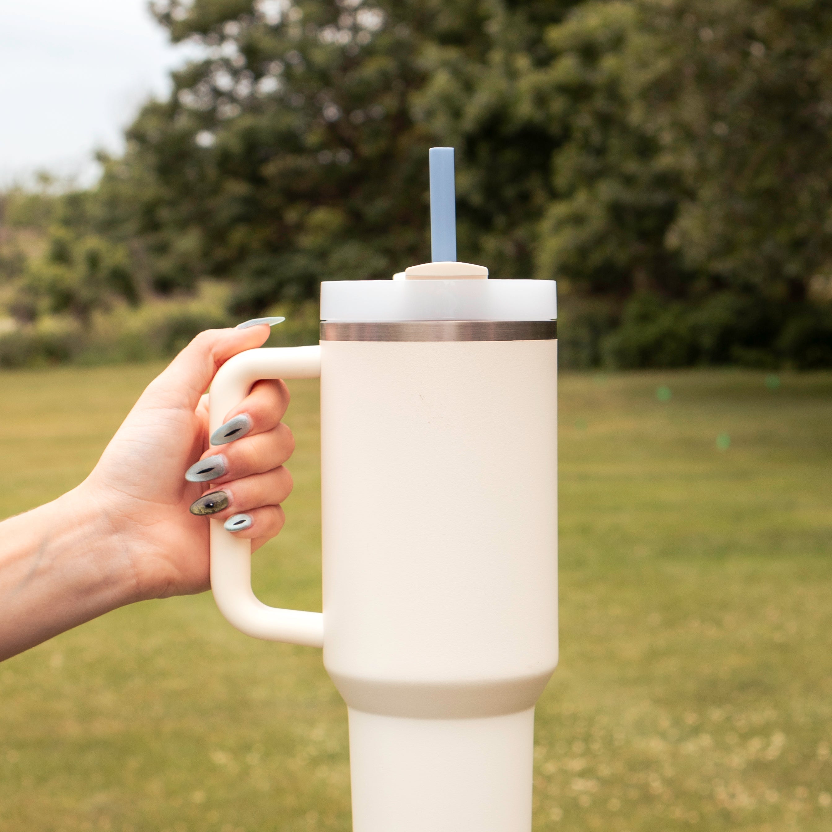 Spring Sage 40oz Tumbler Straws