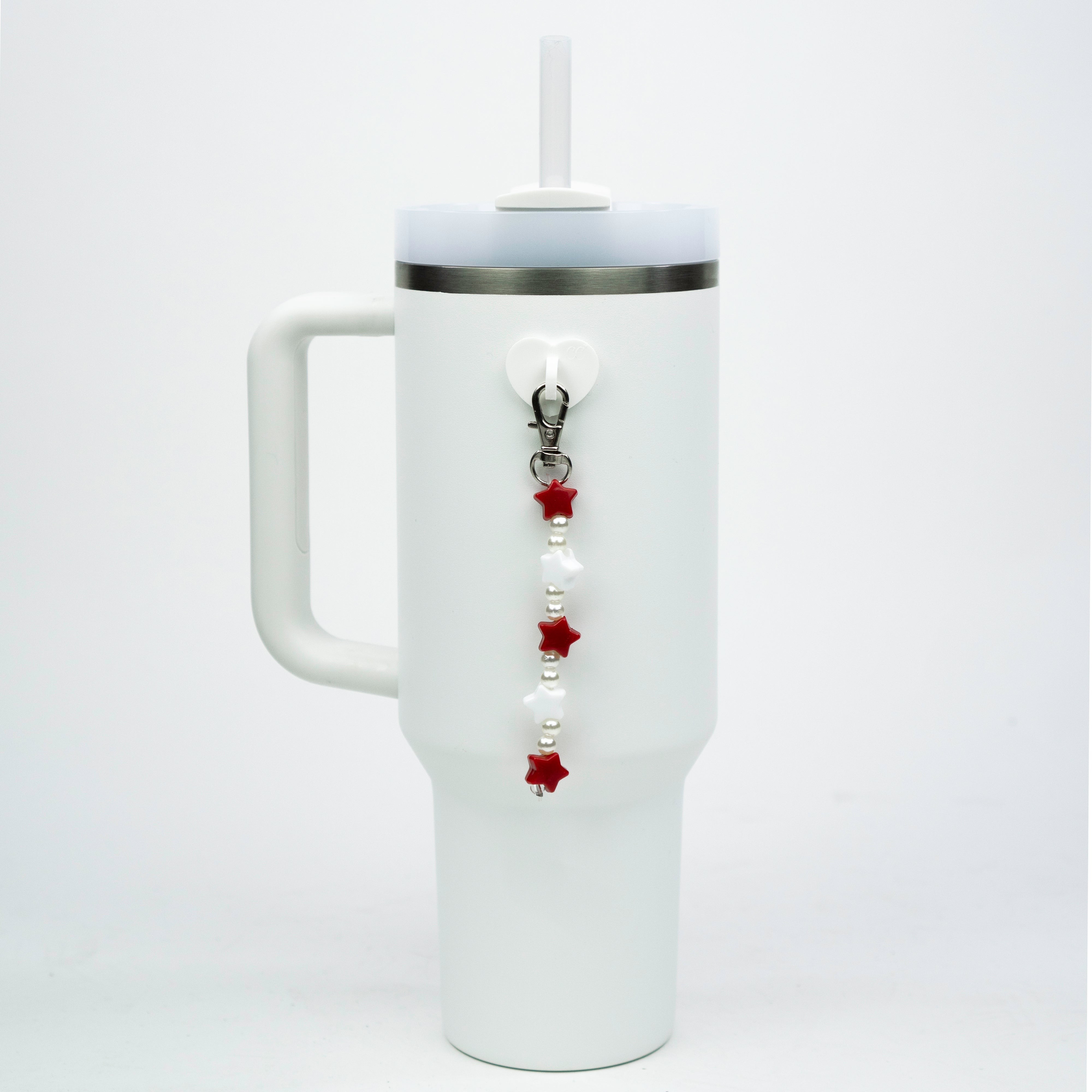 Red & White Star Bead Charm