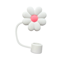 White Flower Straw Topper