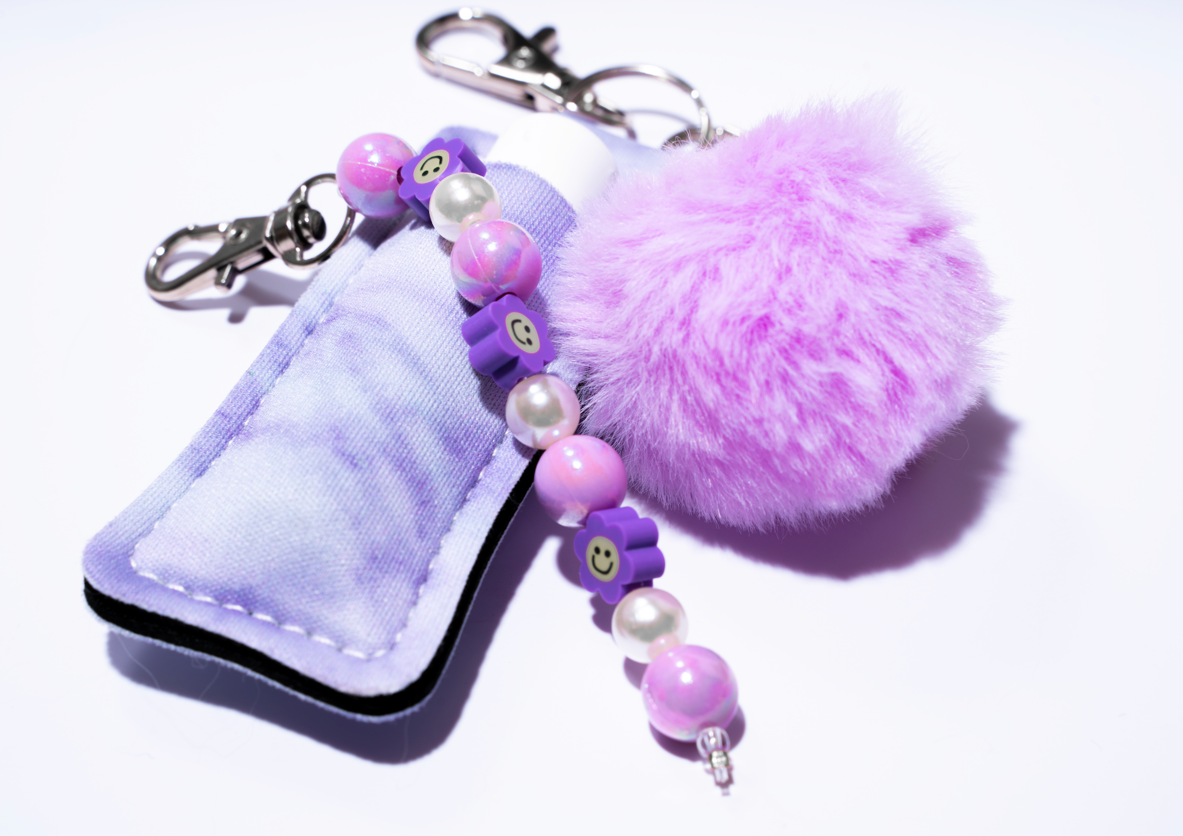 Lavender PomPom Water Bottle Charm