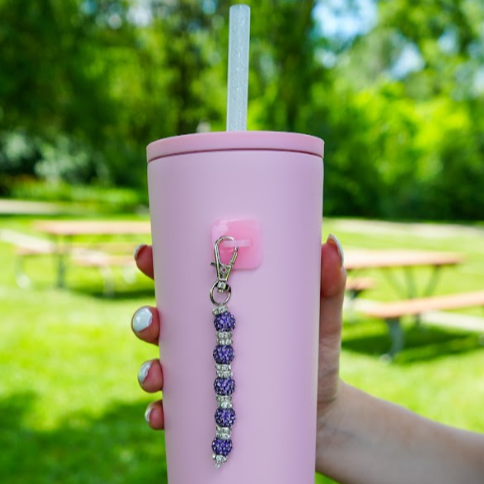 Purple Bling Bead Charm