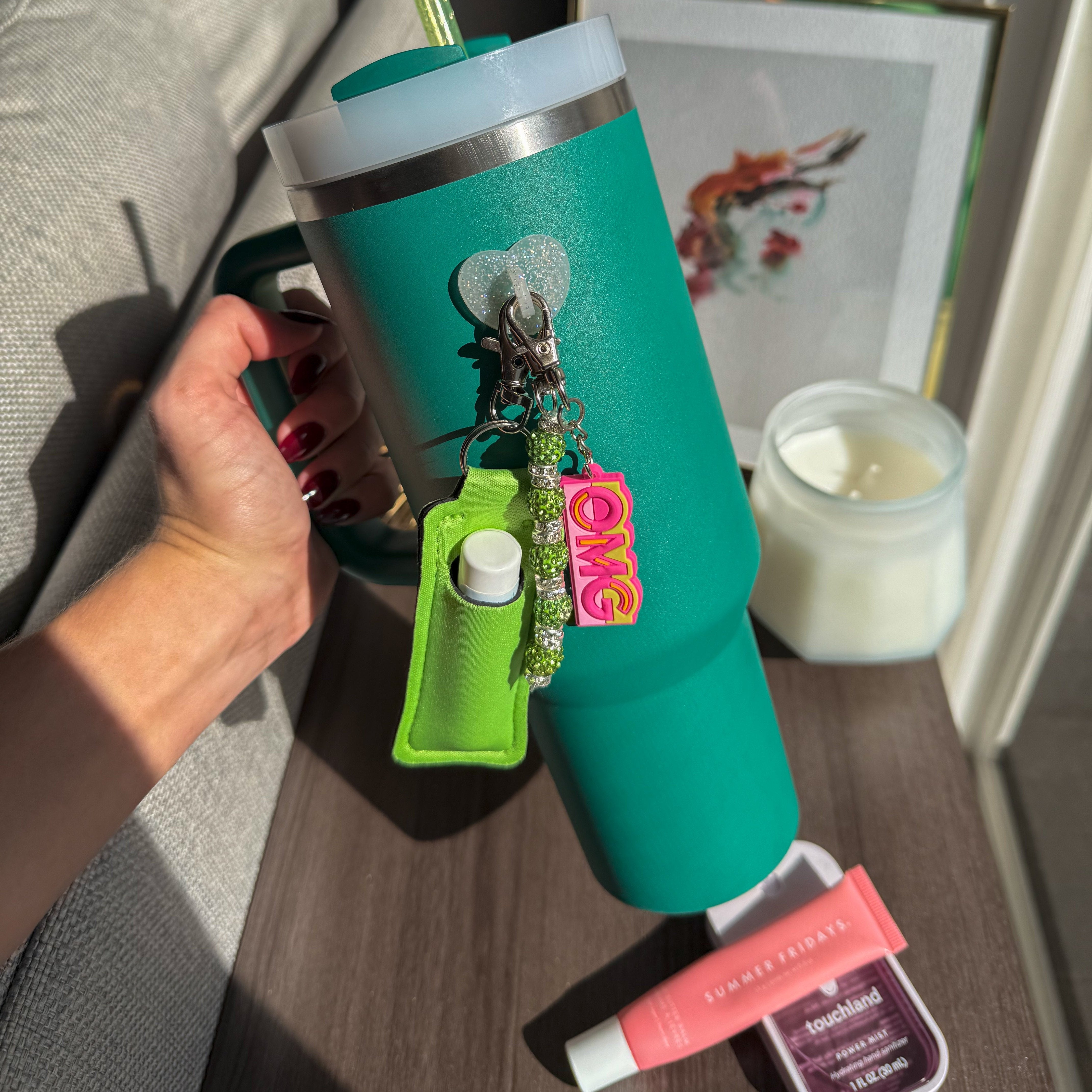 Green Bling Bead Charm