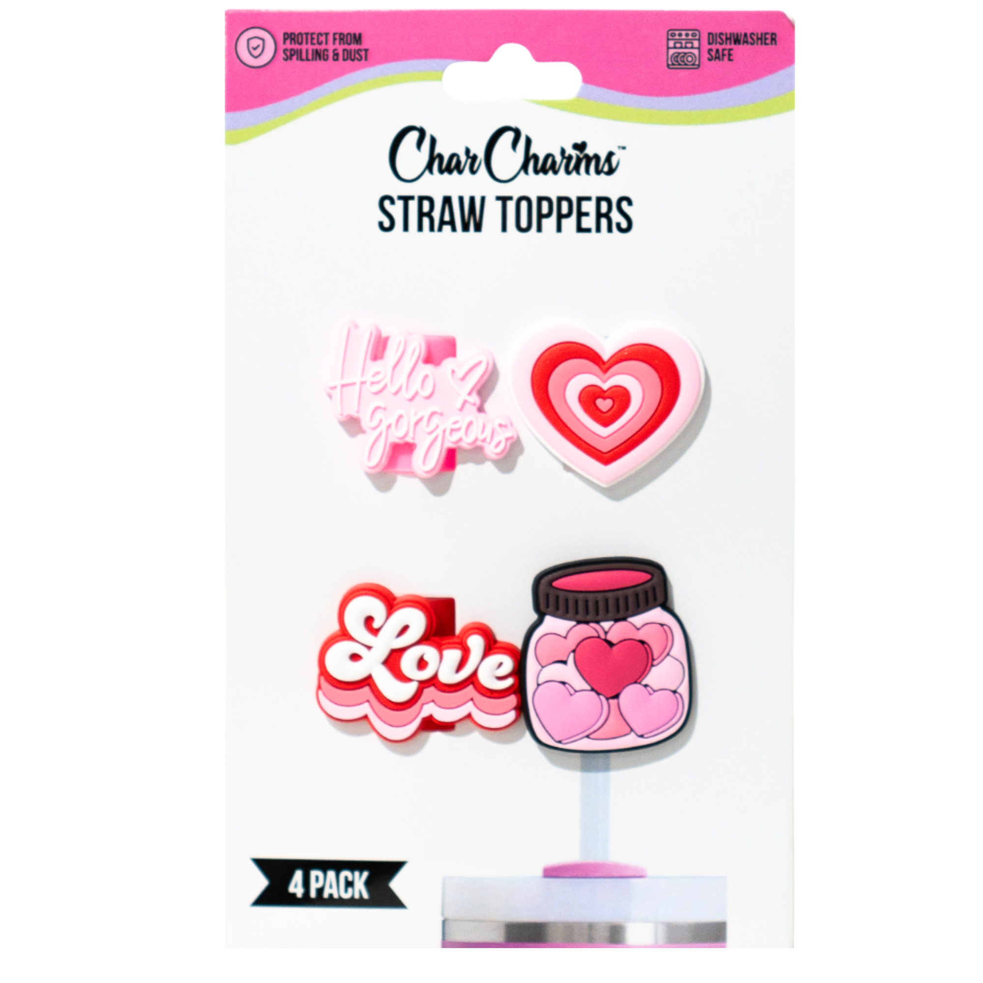 Valentine's Straw Toppers