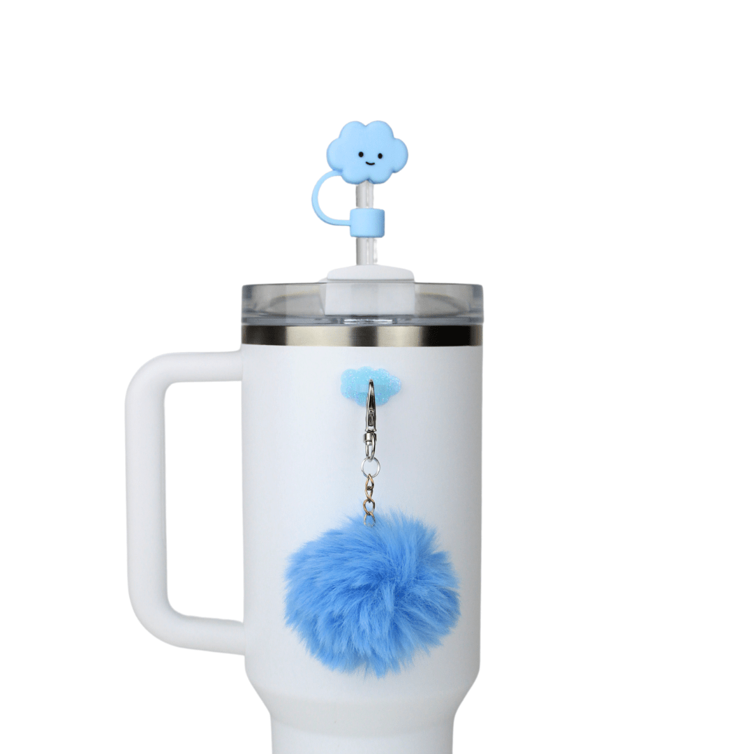 Blue Cloud Straw Topper | | CharCharms Accessories