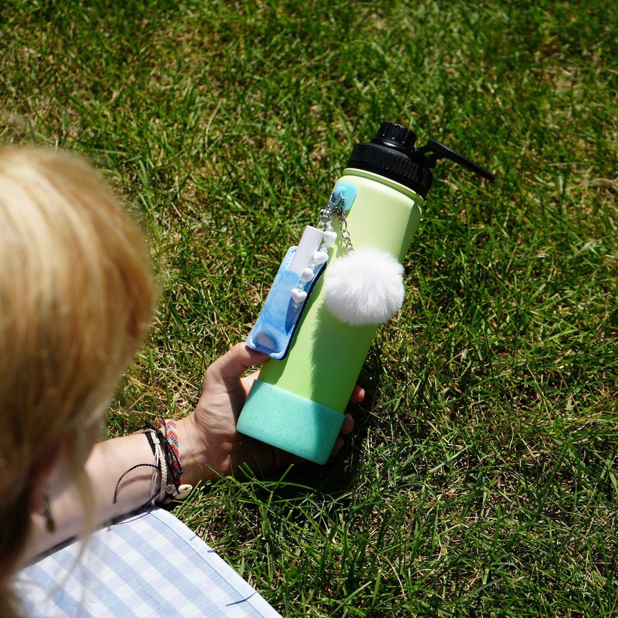 Blue Glitter Bottle Boot | | CharCharms Accessories