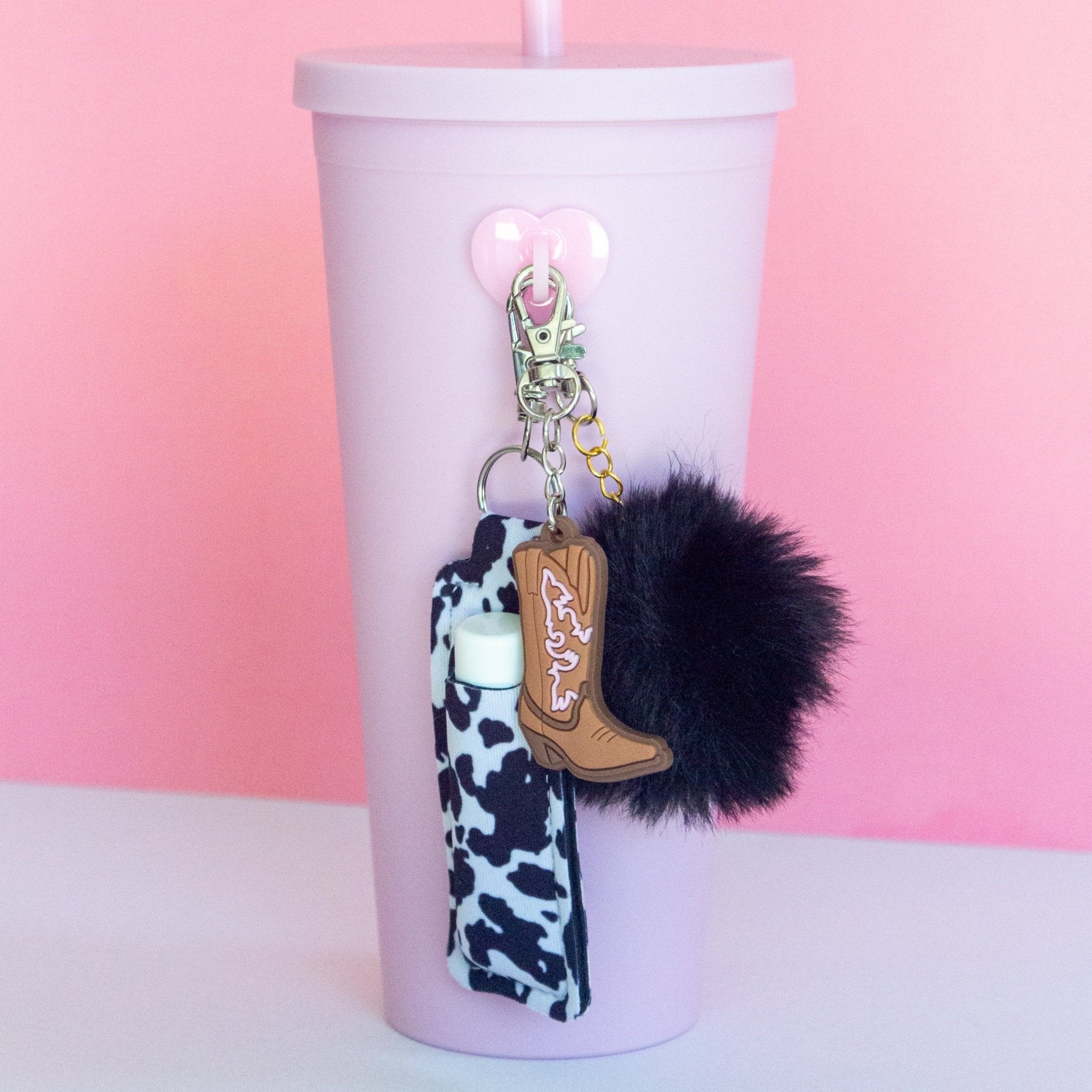 Cow Print Lip Gloss Holder | Chapstick Holder | CharCharms Accessories