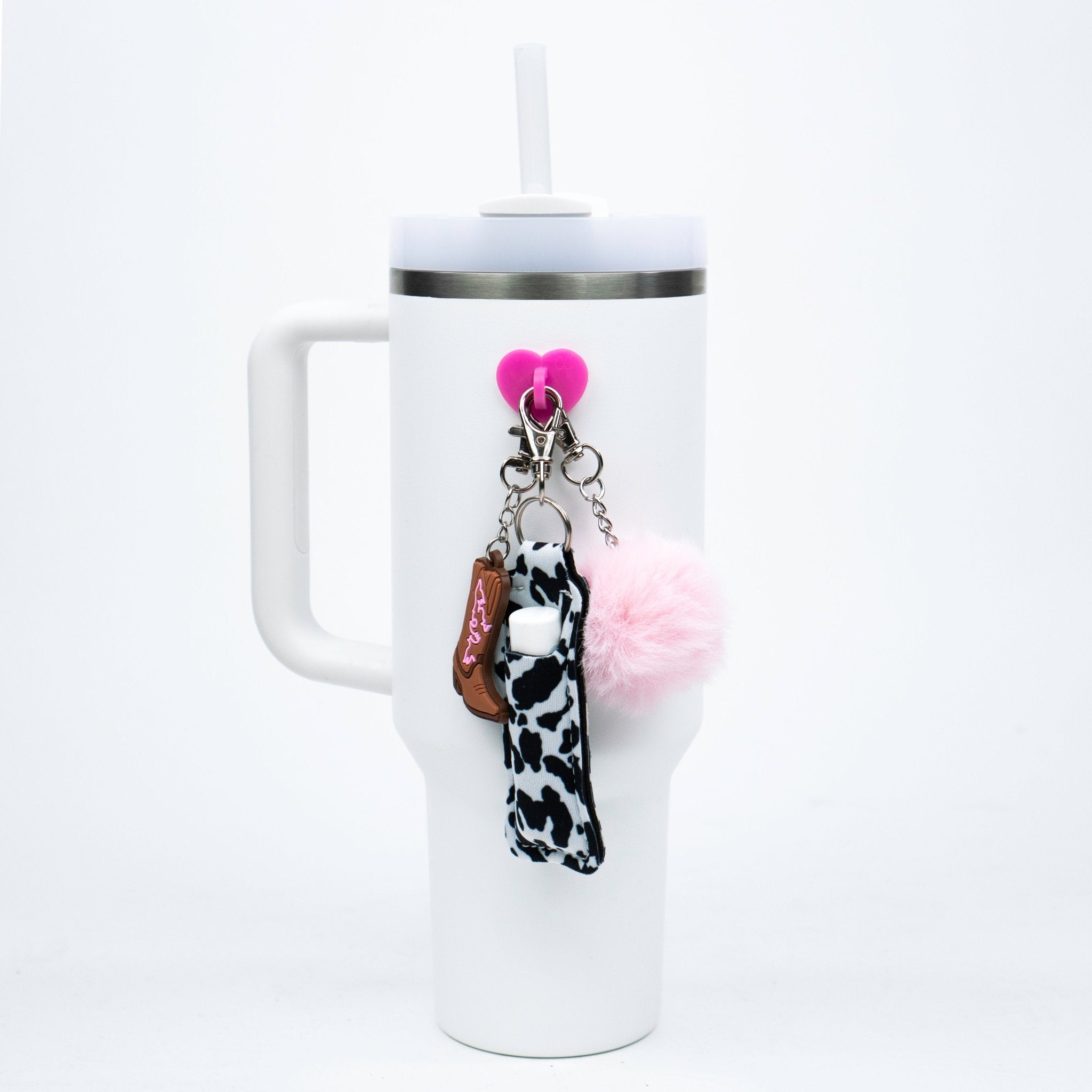 Decorative bottle charm with cowgirl accessories