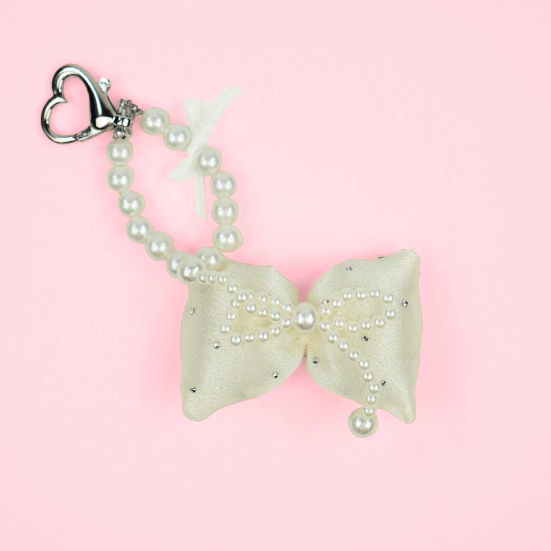 Cream Bow Bag Charm | | CharCharms Accessories