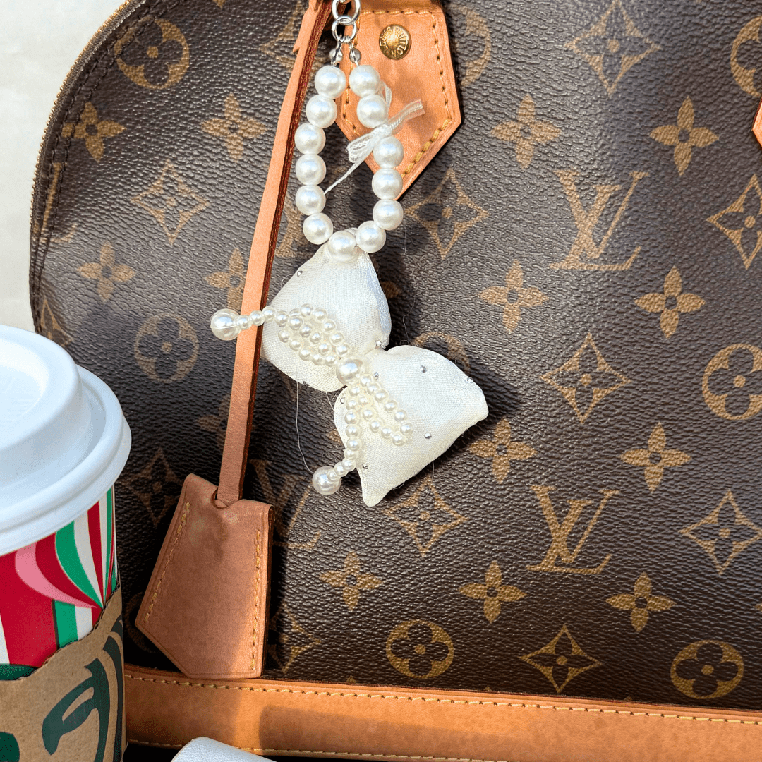 Cream Bow Bag Charm | | CharCharms Accessories