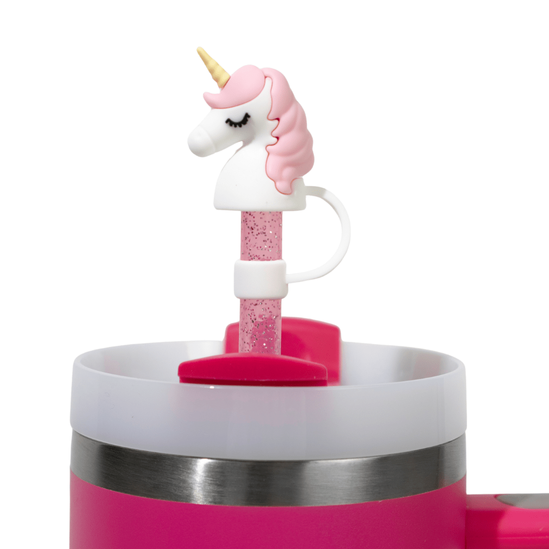 Cuddly Critters 4 - Pack Straw Toppers | | CharCharms Accessories