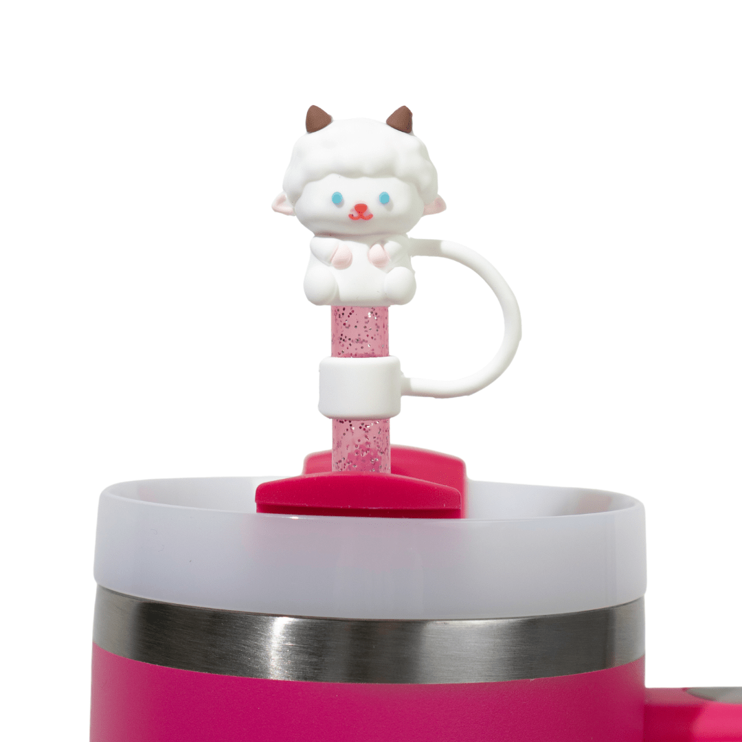 Cuddly Critters 4 - Pack Straw Toppers | | CharCharms Accessories