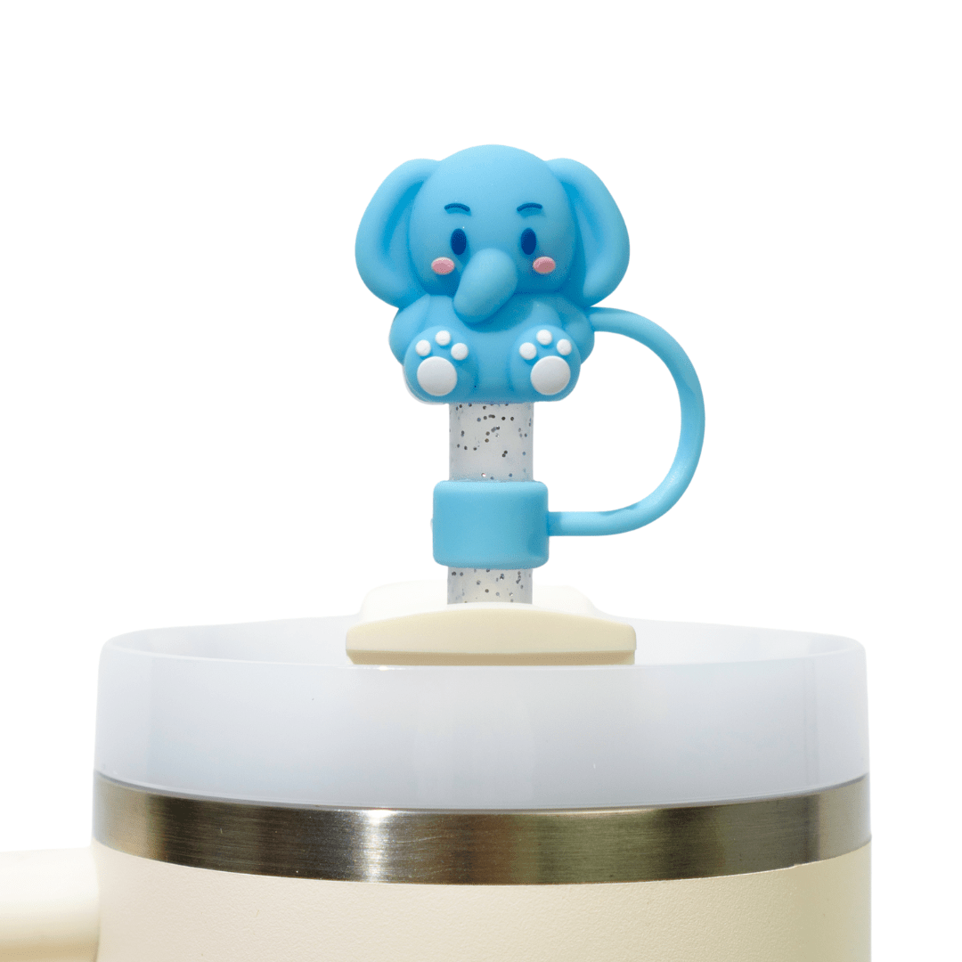 Dino & Pals 4 - Pack Straw Toppers | | CharCharms Accessories