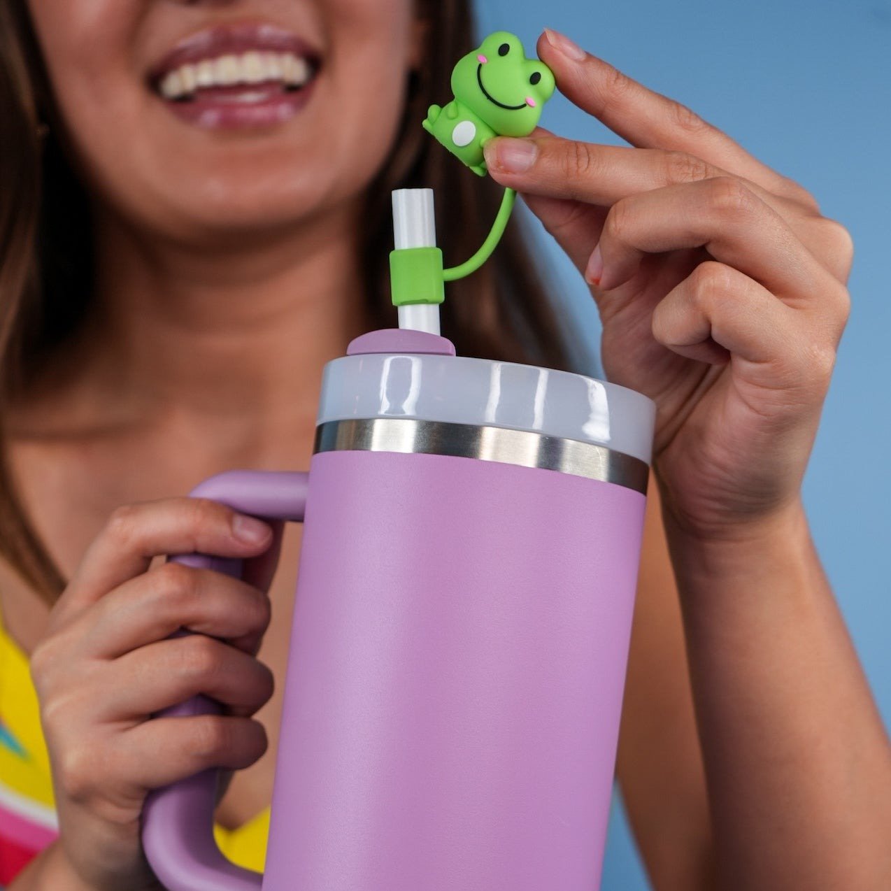 Frog Straw Topper | | CharCharms Accessories