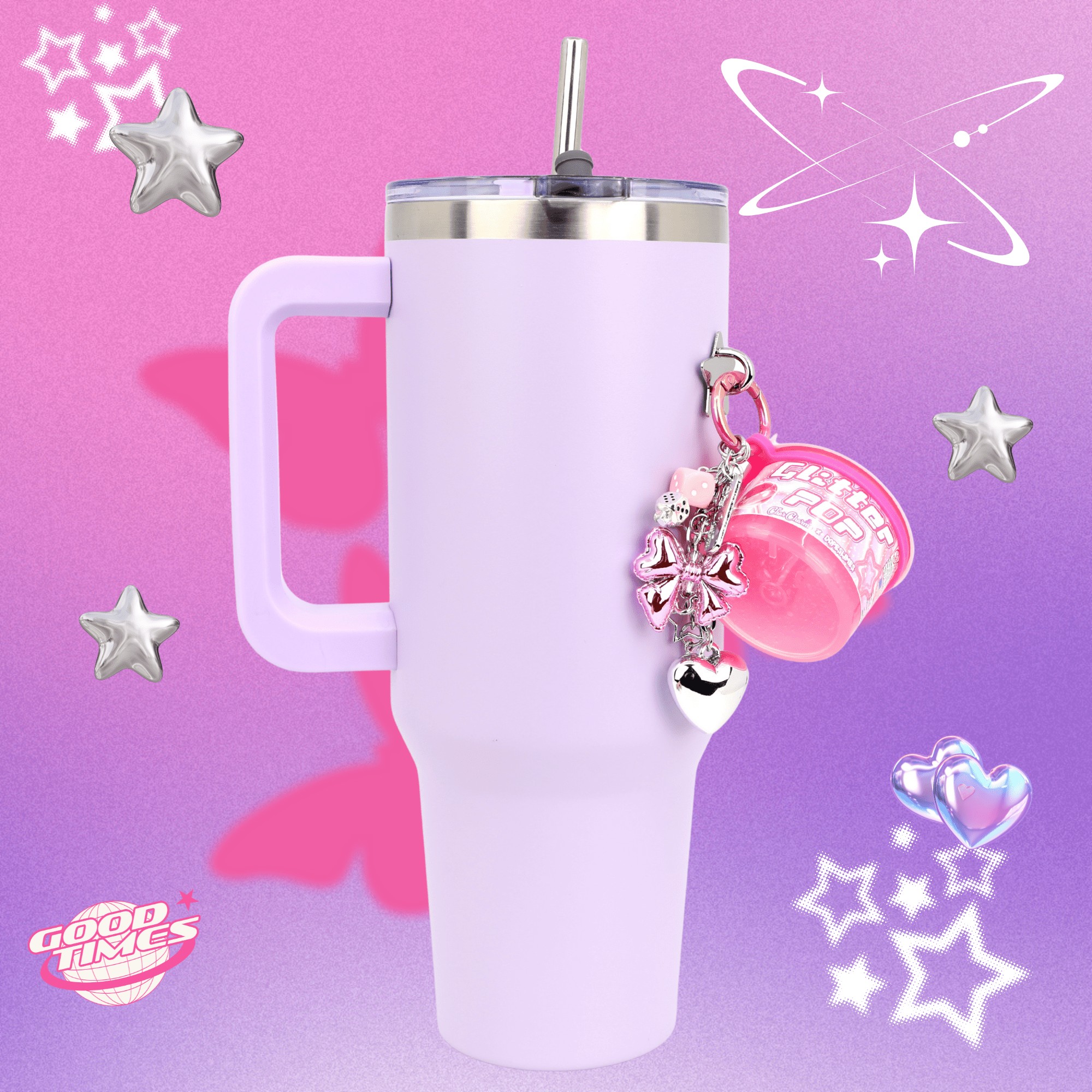 Glitter Pop! Slime Charm Keychain Dope Slimes x CharCharms Collab | | CharCharms Accessories