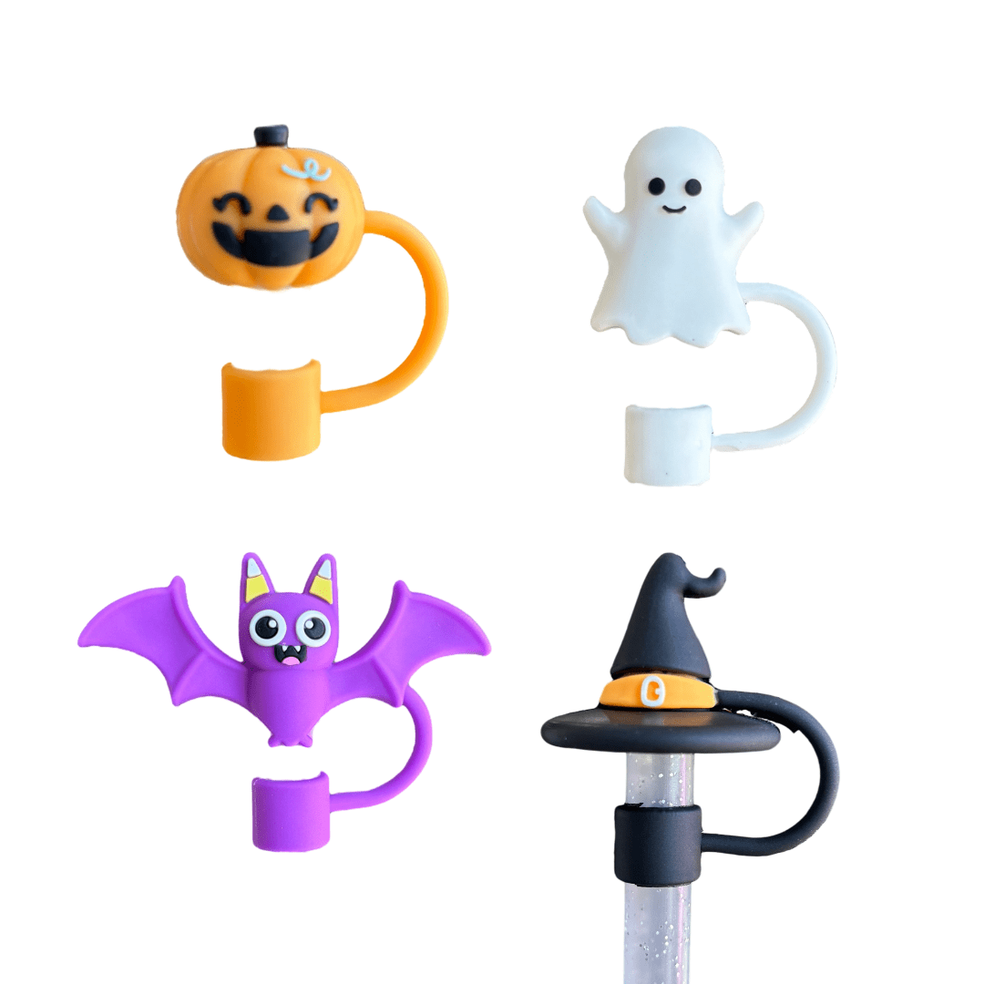 Halloween 4 - Pack Straw Topper | | CharCharms Accessories