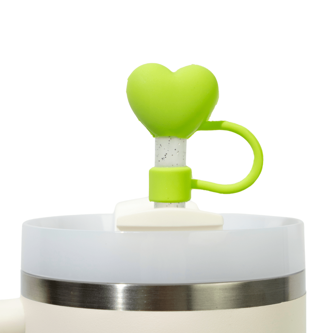 Hearts 4 - Pack Straw Toppers | | CharCharms Accessories