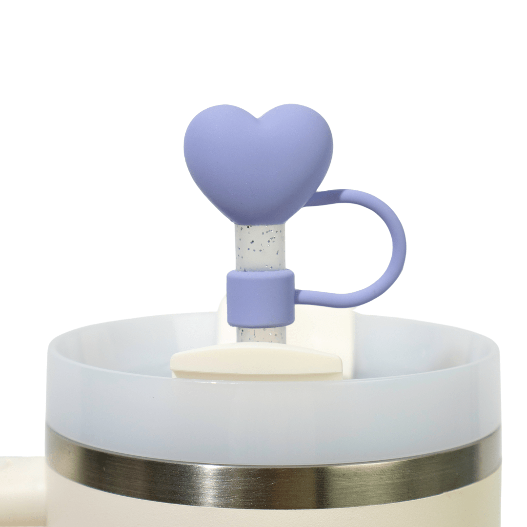 Hearts 4 - Pack Straw Toppers | | CharCharms Accessories
